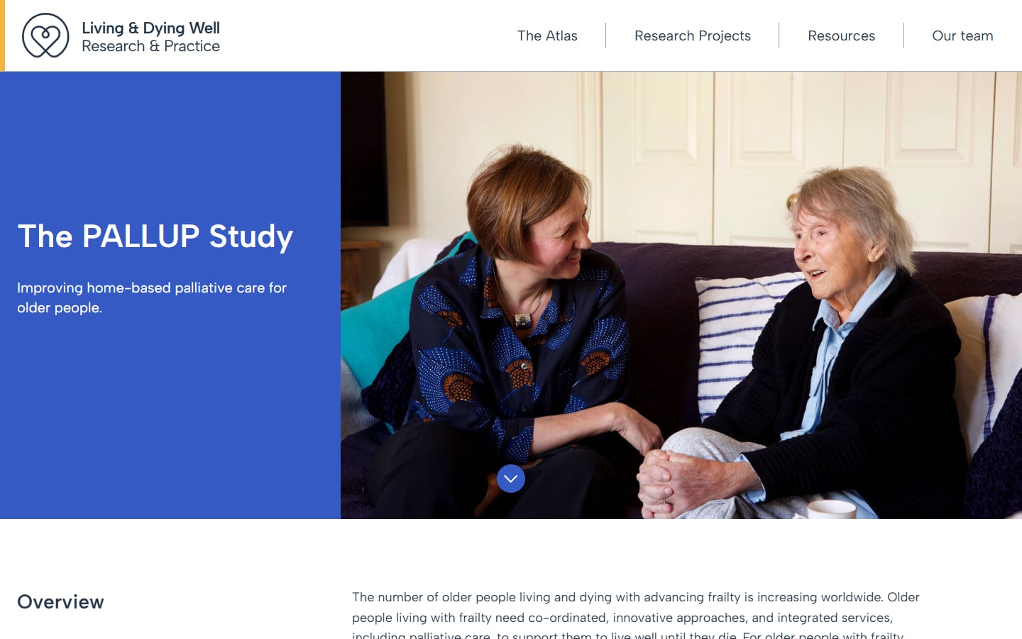 Living & Dying Well: The PALLUP Study page header